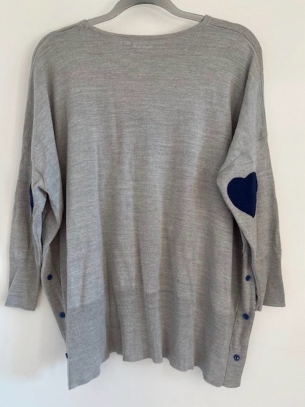 Mersea Sweater - Gray with Navy
